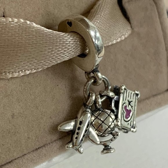 Pandora Airplane, Globe & Suitcase Dangle … - Picture 3 of 5